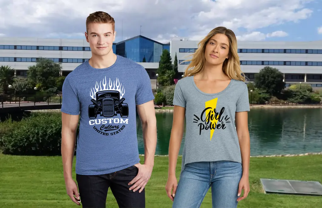 Custom graphic t-shirts with car and empowerment designs printed by Miami Epic Tees